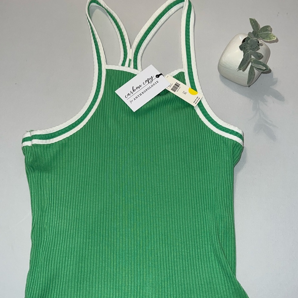 New With Tags Green Anthropologie Tank